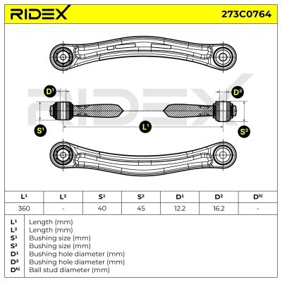 Querlenker RIDEX 273C0764 273C0764 - foto 7