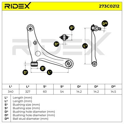 Querlenker RIDEX 273C0212 273C0212 - foto 5
