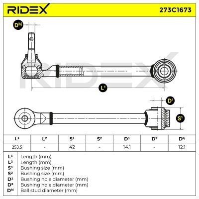 Querlenker RIDEX 273C1673 273C1673 - foto 7