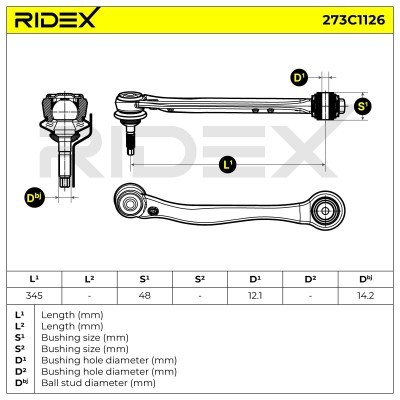Querlenker RIDEX 273C1126 273C1126 - foto 5