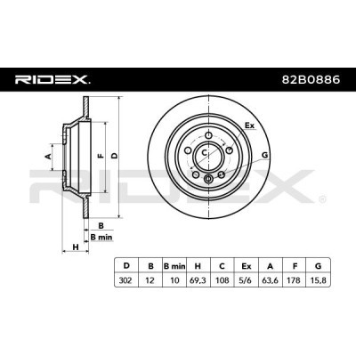 Bremsscheibe RIDEX 82B0886 82B0886 - foto 4