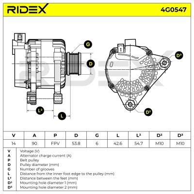 Generator RIDEX 4G0547 4G0547 - foto 7