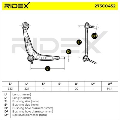 Querlenker RIDEX 273C0452 273C0452 - foto 6