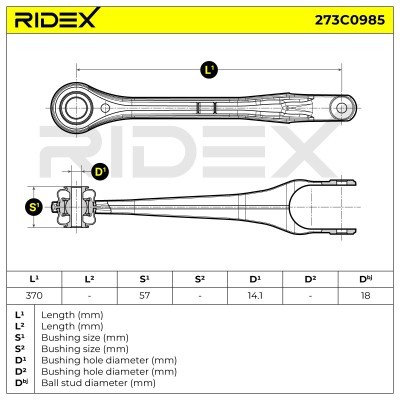 Querlenker RIDEX 273C0985 273C0985 - foto 5