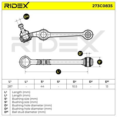 Querlenker RIDEX 273C0835 273C0835 - foto 6