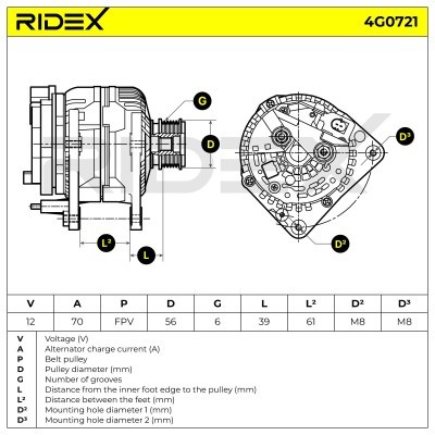 Generator RIDEX 4G0721 4G0721 - foto 5