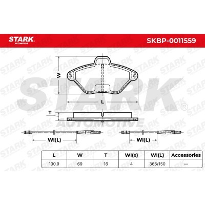 Bremsbeläge Satz Stark SKBP-0011559 SKBP-0011559 - foto 5