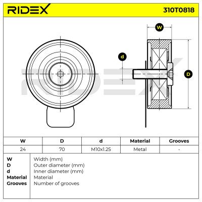 Spannarm Keilrippenriemen RIDEX 310T0818 310T0818 - foto 5