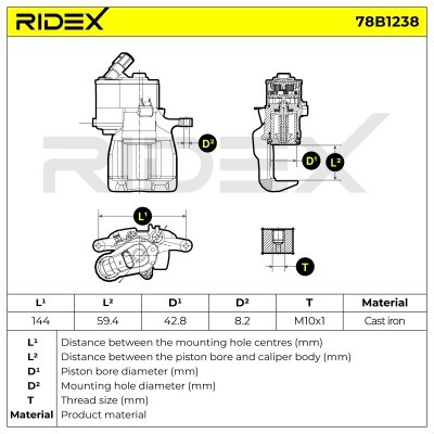 Bremssattel RIDEX 78B1238 78B1238 - foto 7