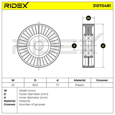 Spannarm Keilrippenriemen RIDEX 310T0481 310T0481 - foto 6