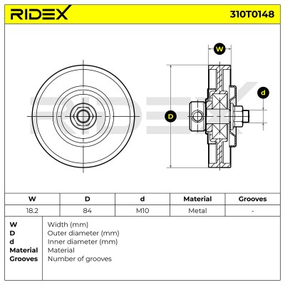 Spannarm Keilrippenriemen RIDEX 310T0148 310T0148 - foto 5