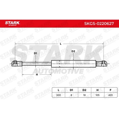 Gasfeder, Koffer-/Laderaum Stark SKGS-0220627 SKGS-0220627 - foto 5