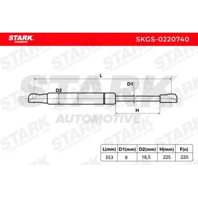 Gasfeder, Koffer-/Laderaum Stark SKGS-0220740 SKGS-0220740 - foto 5