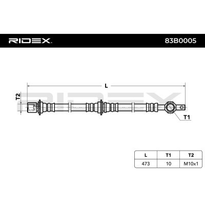 Bremsschlauch RIDEX 83B0005 83B0005 - foto 3