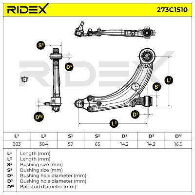 Querlenker RIDEX 273C1510 273C1510 - foto 7