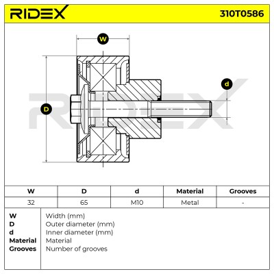 Spannarm Keilrippenriemen RIDEX 310T0586 310T0586 - foto 5