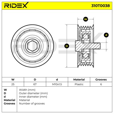 Spannarm Keilrippenriemen RIDEX 310T0038 310T0038 - foto 6