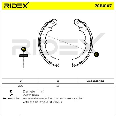 Bremsbeläge Satz RIDEX 70B0107 70B0107 - foto 5