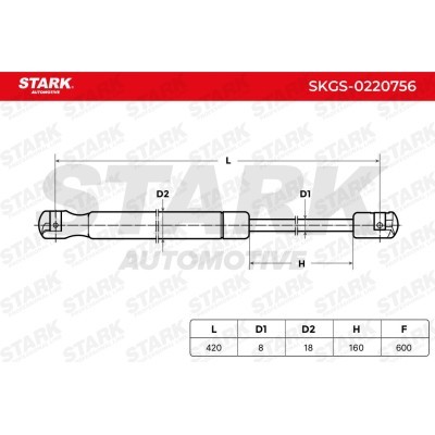 Gasfeder, Koffer-/Laderaum Stark SKGS-0220756 SKGS-0220756 - foto 6