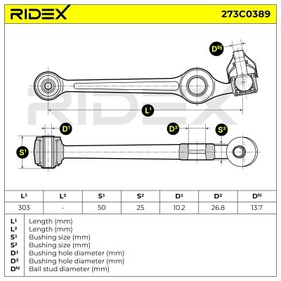 Querlenker RIDEX 273C0389 273C0389 - foto 6
