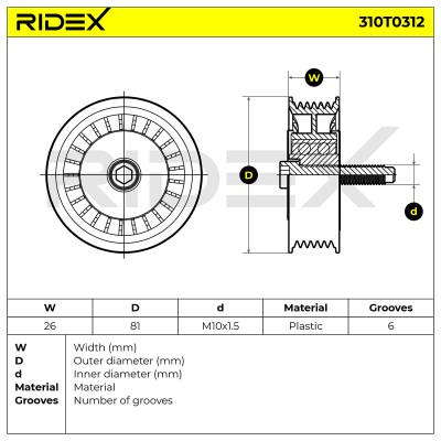 Spannarm Keilrippenriemen RIDEX 310T0312 310T0312 - foto 5