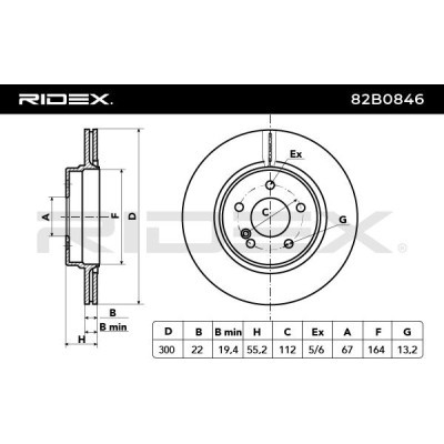 Bremsscheibe RIDEX 82B0846 82B0846 - foto 4