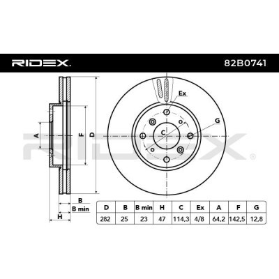Bremsscheibe RIDEX 82B0741 82B0741 - foto 3