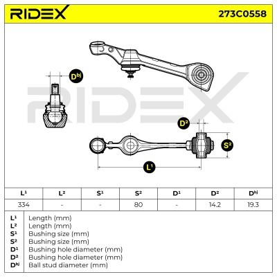 Querlenker RIDEX 273C0558 273C0558 - foto 4