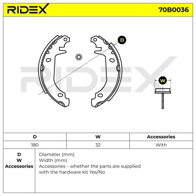 Bremsbeläge Satz RIDEX 70B0036 70B0036 - foto 5