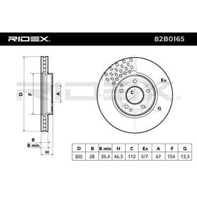 Bremsscheibe RIDEX 82B0165 82B0165 - foto 4
