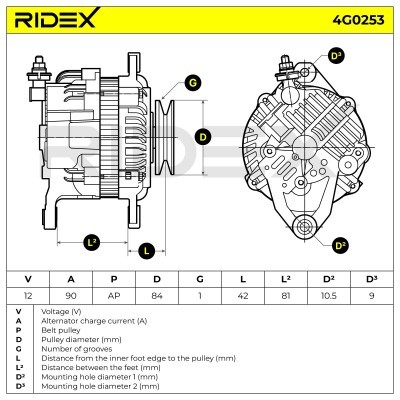 Generator RIDEX 4G0253 4G0253 - foto 6