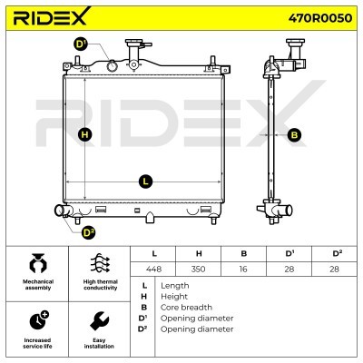 Kühler, Motorkühlung RIDEX 470R0050 470R0050 - foto 7