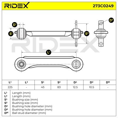Querlenker RIDEX 273C0249 273C0249 - foto 5