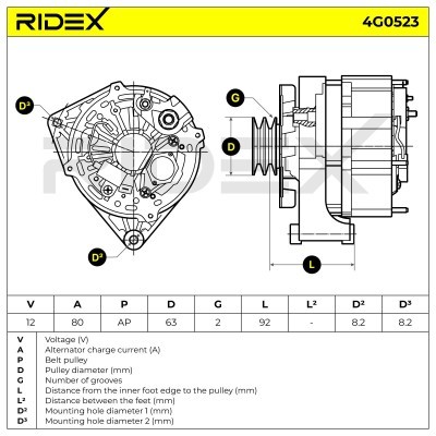 Generator RIDEX 4G0523 4G0523 - foto 5