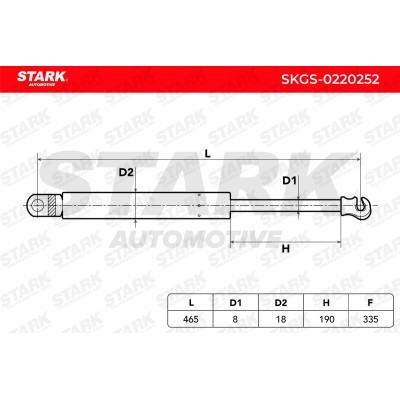 Gasfeder, Koffer-/Laderaum Stark SKGS-0220252 SKGS-0220252 - foto 3