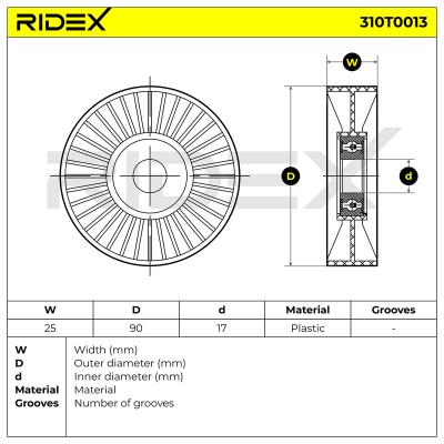Spannarm Keilrippenriemen RIDEX 310T0013 310T0013 - foto 6