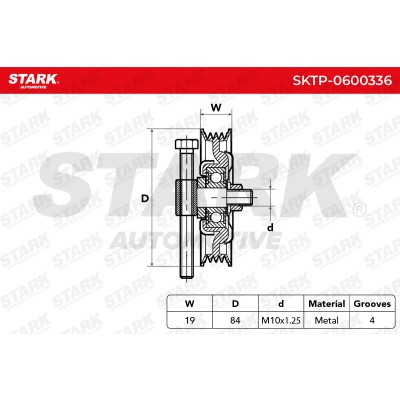 Spannarm Keilrippenriemen Stark SKTP-0600336 SKTP-0600336 - foto 6