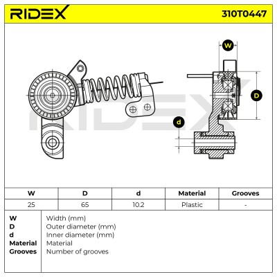 Spannarm Keilrippenriemen RIDEX 310T0447 310T0447 - foto 6