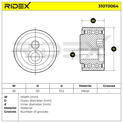 Spannarm Keilrippenriemen RIDEX 310T0064 310T0064 - foto 6