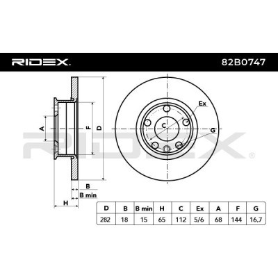 Bremsscheibe RIDEX 82B0747 82B0747 - foto 4