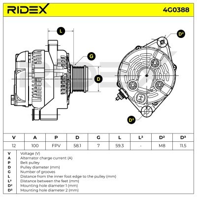 Generator RIDEX 4G0388 4G0388 - foto 6