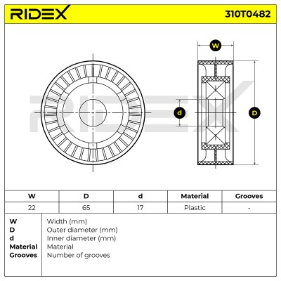 Spannarm Keilrippenriemen RIDEX 310T0482 310T0482 - foto 6