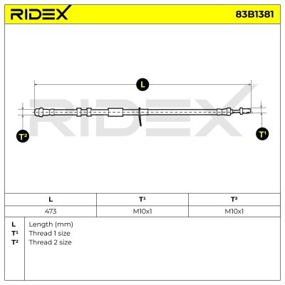 Bremsschlauch RIDEX 83B1381 83B1381 - foto 5