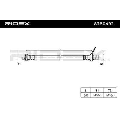 Bremsschlauch RIDEX 83B0492 83B0492 - foto 4