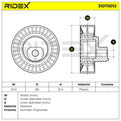 Spannarm Keilrippenriemen RIDEX 310T0012 310T0012 - foto 6