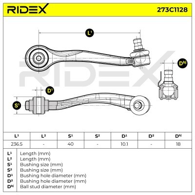 Querlenker RIDEX 273C1128 273C1128 - foto 5