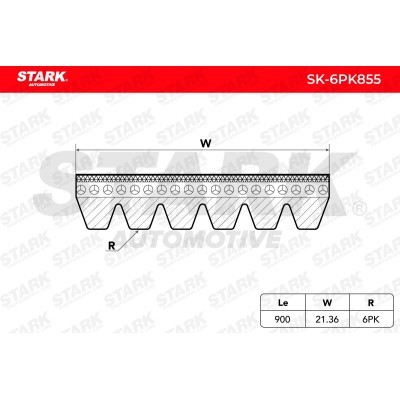 Keilrippenriemen Stark SK-6PK855 SK-6PK855 - foto 2