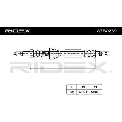 Bremsschlauch RIDEX 83B0259 83B0259 - foto 4