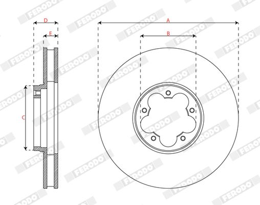 Bremsscheibe FERODO DDF3095C DDF3095C - foto 3
