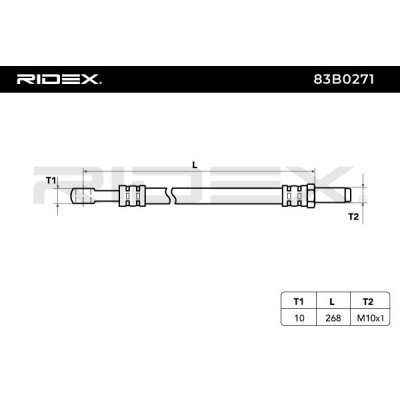 Bremsschlauch RIDEX 83B0271 83B0271 - foto 3